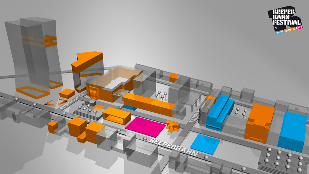 3D-Locationmap 2013 des Spielbudenplatz Hamburg